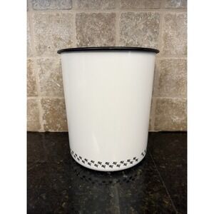 Tupperware One-Touch Canister White & Black Pattern Large Size D‎